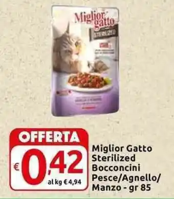 Miglior Gatto Sterilized Bocconcini Pesce/Agnello/Manzo gr 85