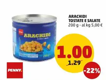 PENNY Penny Arachidi Tostate E Salate 200 g offerta