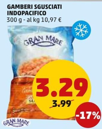 PENNY Gran Mare Gamberi Sgusciati Indopacifico 300 g offerta