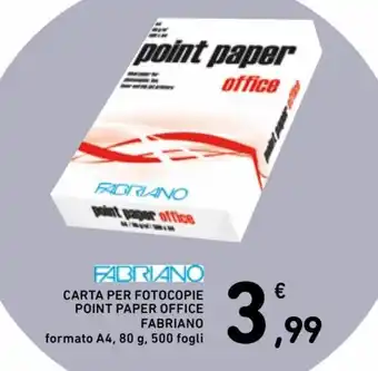 Conad Fabriano Carta per Fotocopie Point Paper Office formato A4, 80 g, 500 fogli offerta