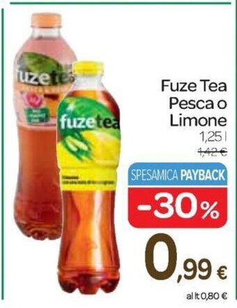 Fuze Tea Pesca o Limone 1,25 L