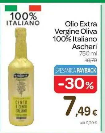 Carrefour Express Olio Extra Vergine Oliva 100% Italiano Ascheri 750 ml offerta