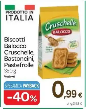 Carrefour Express Biscotti Balocco Cruschelle, Bastoncini, Pastefrolle 350 g offerta