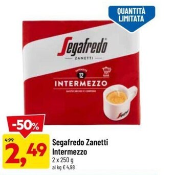 DPiù Segafredo Zanetti Intermezzo 2 x 250 g offerta