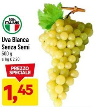 DPiù Uva Bianca Senza Semi 500 g offerta