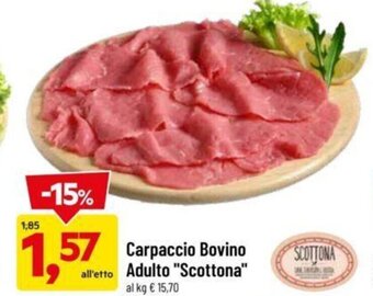 DPiù Carpaccio Bovino Adulto "Scottona" offerta