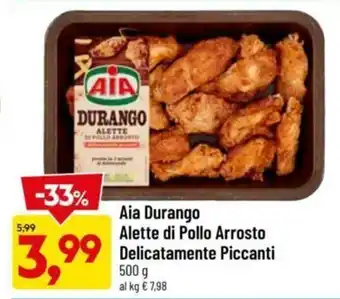 DPiù Aia Durango Alette di Pollo Arrosto Delicatamente Piccanti 500 g offerta