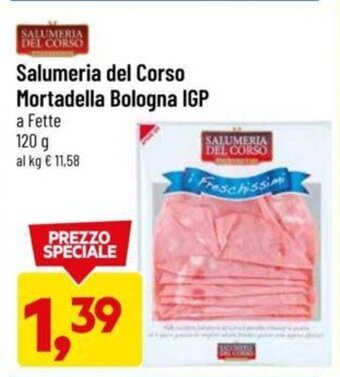 DPiù Salumeria del Corso Mortadella Bologna IGP a Fette 120 g offerta