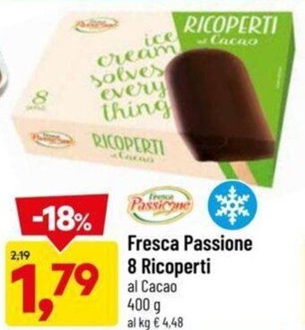 DPiù Fresca Passione 8 Ricoperti al Cacao 400 g offerta