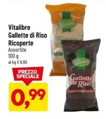 DPiù Vitalibre Gallette di Riso Ricoperte Assortite 100 g offerta