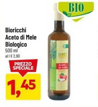 DPiù Bioricchi Aceto di Mele Biologico 500 ml offerta