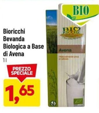 DPiù Bioricchi Bevanda Biologica a Base di Avena 1 l offerta