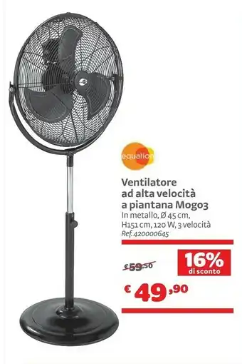 Bricocenter Equation Ventilatore Ad Alta Velocità A Piantana Mogo3 offerta