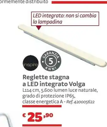 Bricocenter Reglette Stagna A LED Integrato Volga offerta