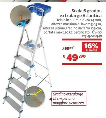 Bricocenter Scala 6 Gradini Extralarge Atlantica offerta