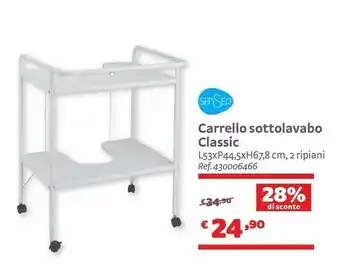 Bricocenter Sensea Carrello Sottolavabo Classic offerta