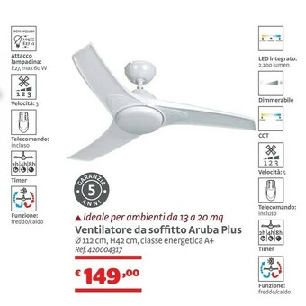 Bricocenter Ventilatore Da Soffitto Aruba Plus offerta