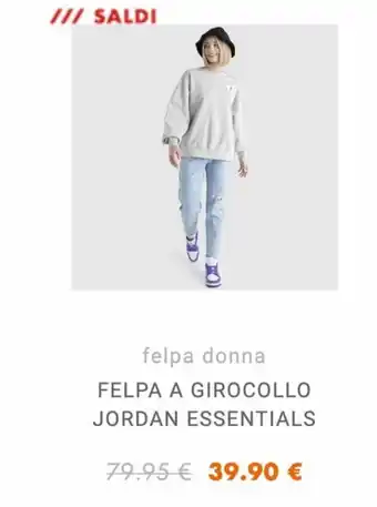 Jordan Felpa a Girocollo Essentials