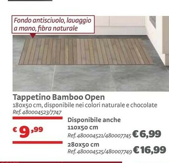 Bricocenter Tappetino Bamboo Open offerta