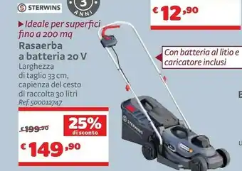 Bricocenter Sterwins Rasaerba A Batteria 20 V offerta