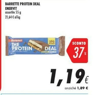 Coop Enervit The Protein Deal Milk Chocolate Coated 55 G(ml) offerta