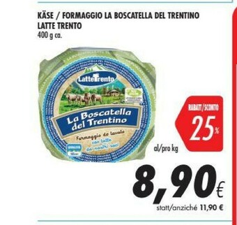 Coop Latte trento Formaggio La Boscatella Del Trentino offerta
