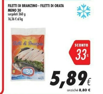 Coop Filetto Di Branzino offerta