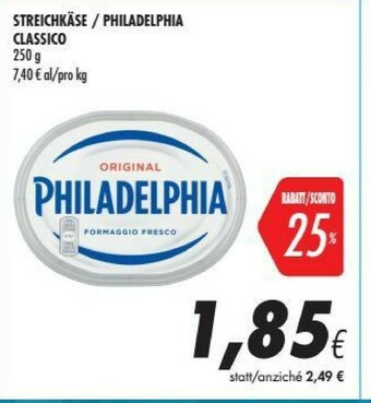 Coop Mondelez Philadelphia Classico 250 G(ml) offerta