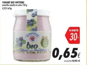 Coop Vipiteno Sterzing- - Yogurt Bio Al Mirtillo Nero 150 G(ml) offerta