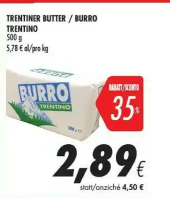 Coop Burro Trentino offerta