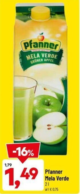 DPiù Pfanner Mela Verde 2 l offerta