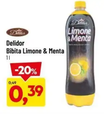 DPiù Delidor Bibita Limone & Menta 1l offerta
