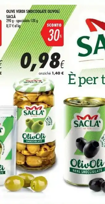 Coop Saclà Olivoli Snocciolate 290 G(ml) offerta