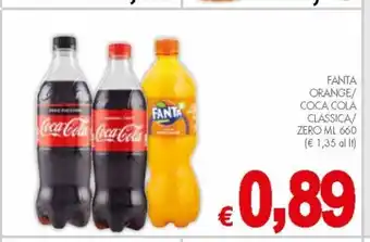 PrestoFresco Fanta Orange/Coca Cola Classica/ Zero 660 ml offerta