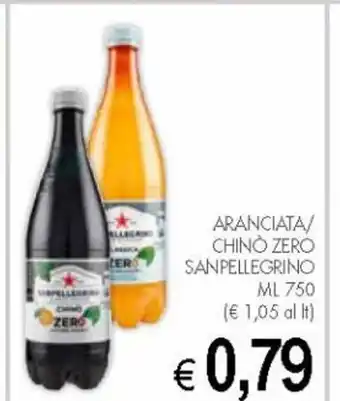 PrestoFresco SanPellegrino Aranciata/Chino Zero 750 ml offerta