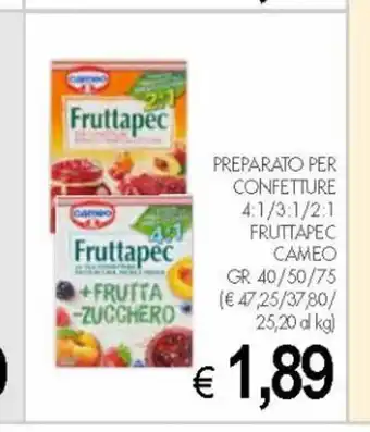 PrestoFresco Cameo Preparato Per Confetture 4:1/3:1/2:1 Fruttapec 40/50/75 gr offerta