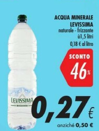 Coop Levissima Acqua Minerale Naturale offerta