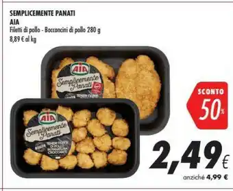 Coop Aia Semplicemnte Panati Filetti Di Pollo offerta
