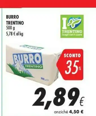 Coop Burro Tentino offerta