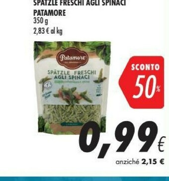 Coop Patamore Spatzle Freschi Agli Spinaci offerta