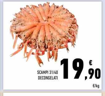 Conad Superstore Scampi 31/40 decongelati offerta