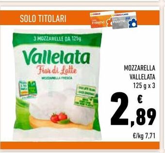 Conad Superstore Mozzarella vallelata offerta