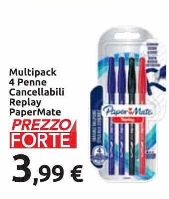 Multipack 4 penne cancellabili replay papermate