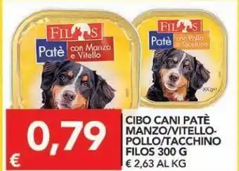 Fresco Market Cibo cani paté manzo/vitello-pollo/tacchino filos offerta