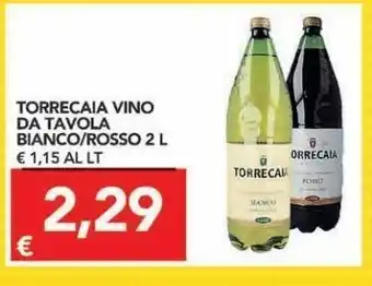 TuoDi Torrecaia vino da tavola bianco/rosso 2 l offerta
