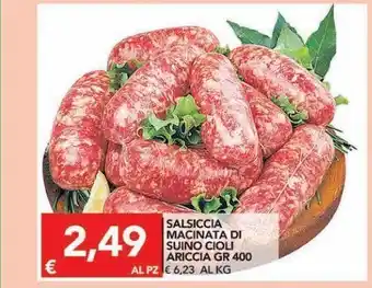 TuoDi Salsiccia macinata di suino cioli ariccia gr 400 offerta