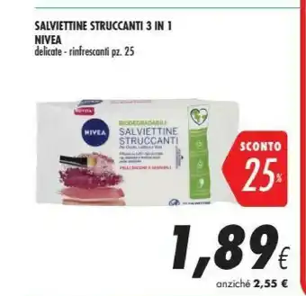 Coop Nivea Salviettine Struccanti Delicate offerta