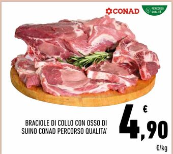 Conad Braciole di collo con osso di suino conad percorso qualita' offerta