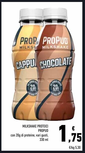 Milkshake proteici  propud  con 20g di proteine, vari gusti, 330 ml