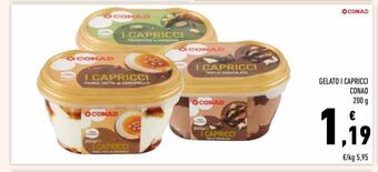 Conad Gelato i capricci conad 200 g offerta